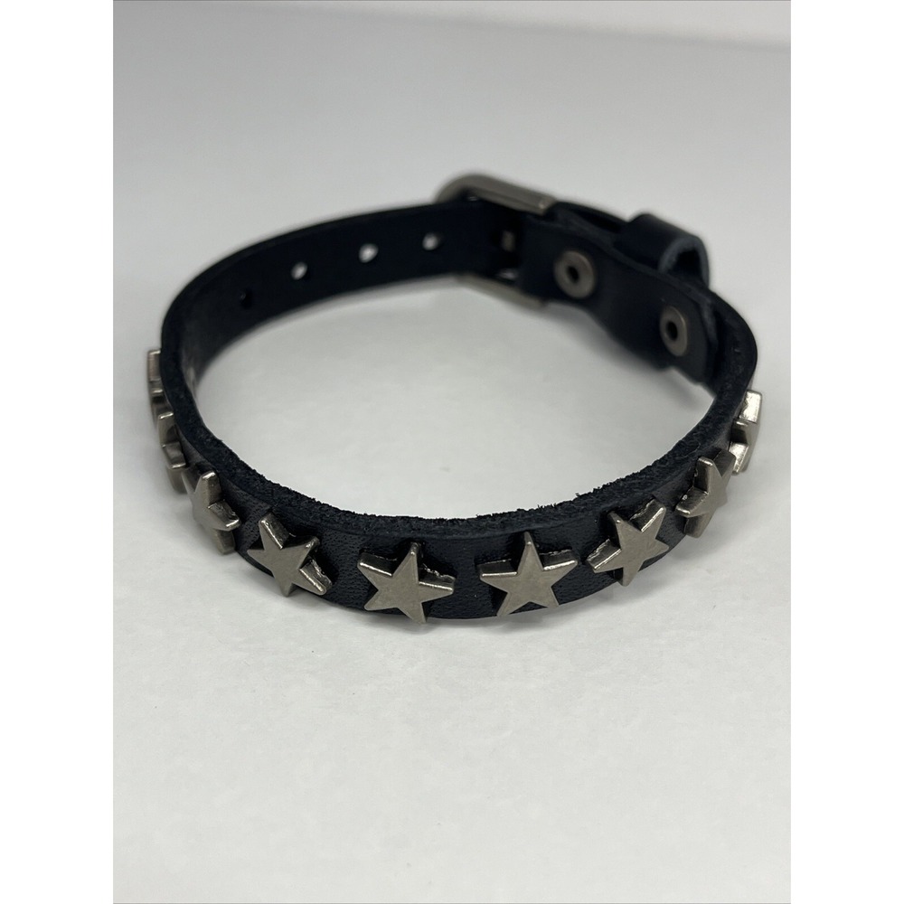 Lot of 5 Punk Rock Star Studded Faux‎ Leather Black- Brand New Sealed